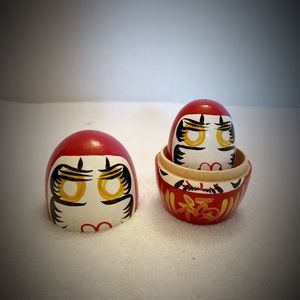 Vintage Stacking Owls from Japan.  5 pieces.